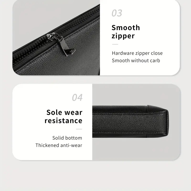 Unisex Fingerprint Lock Bag High Quality Genuine Leather Clutch Bag Smart Safe with Anti-theft function Finger print unlock gift for boyfriend