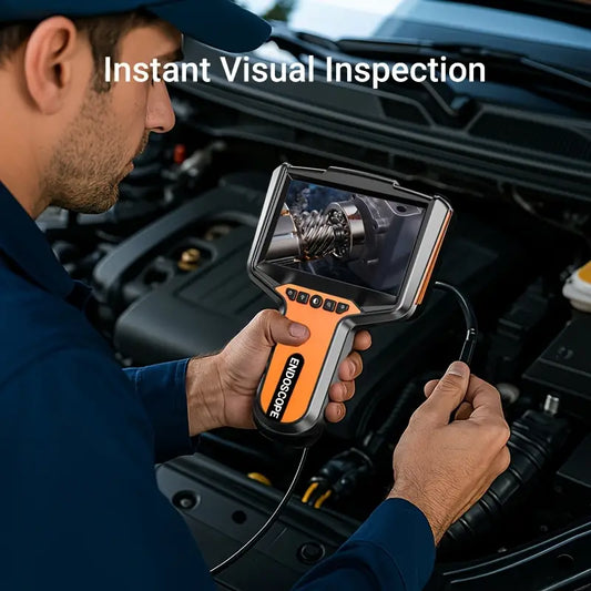 5-Inch LCD Pipe Camera Endoscope with 3 Modes (Real-Time, Backlit, Portable), Rechargeable Lithium Battery, High-Resolution Video, 12.5cm Screen, Ergonomic Design for Medical, Automotive, and Industrial Use, Medical Imaging, Portable Device