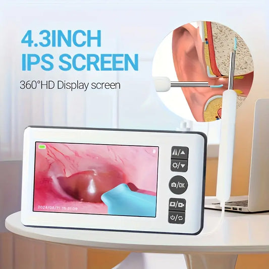 1pc Advanced Visual Ear Pick with 10.92cm IPS Screen, 1080P HD Endoscopic Camera, USB Rechargeable Lithium Polymer Battery, Portable Earwax Removal Tool with Camera and Recording Function