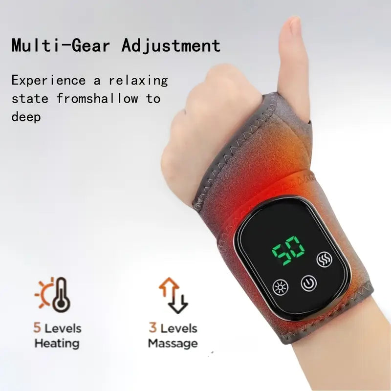 Wrist massager, vibration, hot compress, rechargeable portable, easy to use, simple operation
