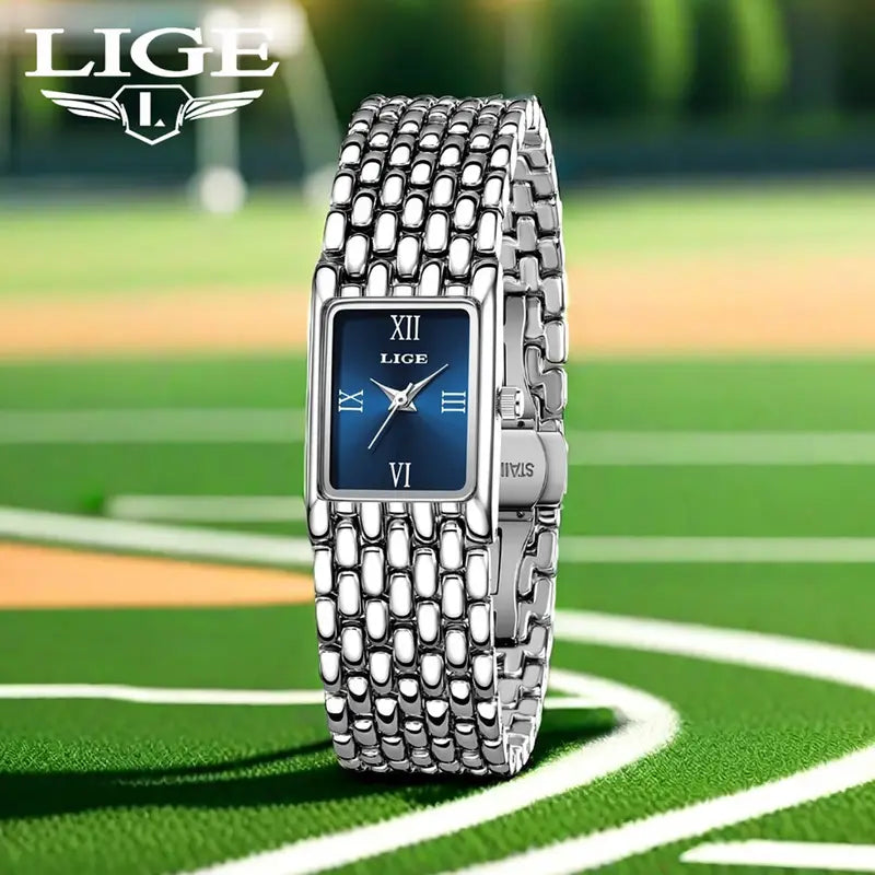 LIGE Smart Bracelet Stainless Steel Strap High-end Business Elegant/casual Matching Women's Watch Sports Watch