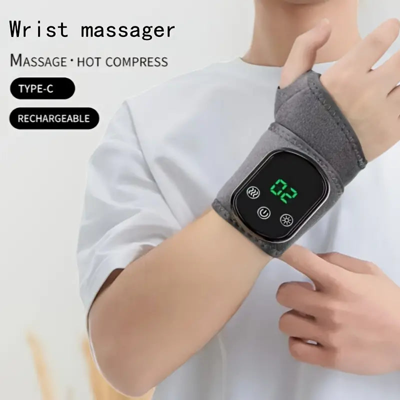 Wrist massager, vibration, hot compress, rechargeable portable, easy to use, simple operation