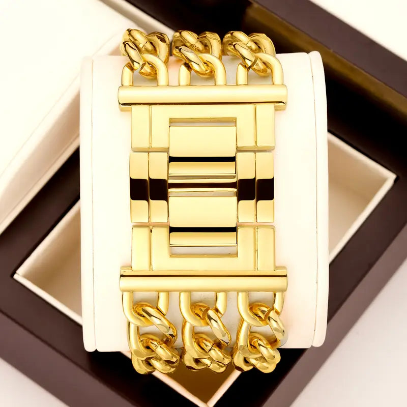 YaLaLuSi Men'S Golden Quartz Watch with Luminous Hands, Skeleton Dial & Breathable Comfort Band - Includes Adjustable Strap Clips, Ideal Gift for Father'S Day, Boyfriend, Brother, or Best Friend, Watch Accessorie