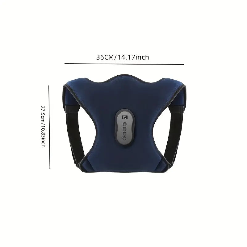 Back Massager, Hot Compress Vibrating Massager LCD Display, 4 Modes, Massage Timing Design, 3-Speed Adjustable Vibration Massage Intensity, 3-Speed Adjustable Hot Compress, Unisex And Multi-Functional Back Massager with Remote Control