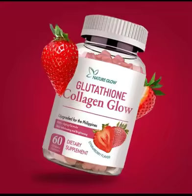 NATURE GLOW Glutathione Collagen Gummies Anti-Aging Whitening Skin Collagen Vitamins