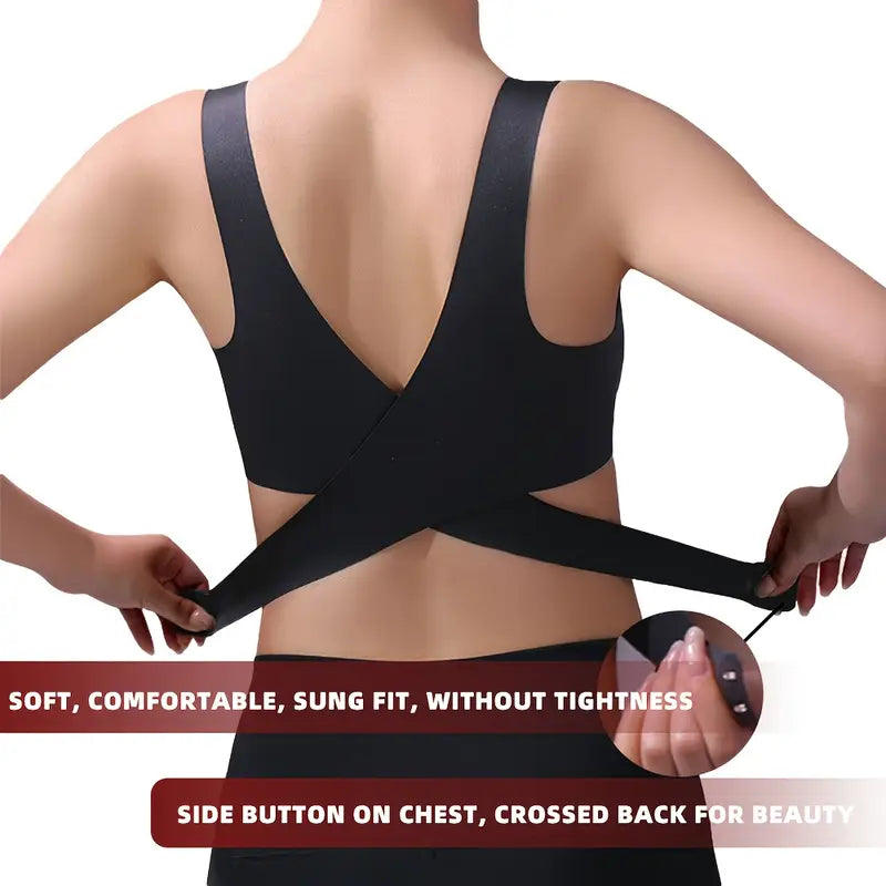 USB Rechargeable Smart Massage Hot Pad Bra, 1200mAh Lithium Battery | 5-Key Hidden Massage Cup Pad with 6 Massage Touch Points | 5 Realistic Hand Vibration Modes + 3-Speed Vibration Intensity Adjustment + Low Noise Design | 2-Level Constant Temperature