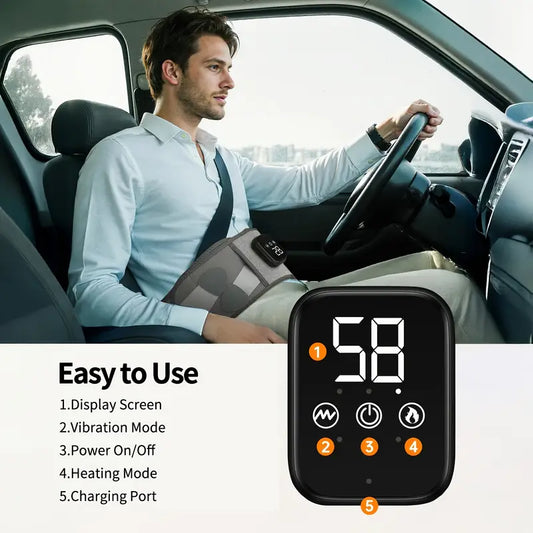 Cordless Heated Waist Massager Belt with Lumbar Support, 3 Heat & Vibration Modes, Adjustable & Wearable Under Clothes, USB Rechargeable