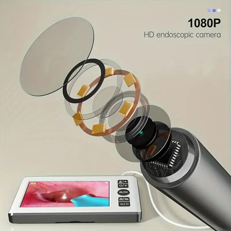 1pc Advanced Visual Ear Pick with 10.92cm IPS Screen, 1080P HD Endoscopic Camera, USB Rechargeable Lithium Polymer Battery, Portable Earwax Removal Tool with Camera and Recording Function