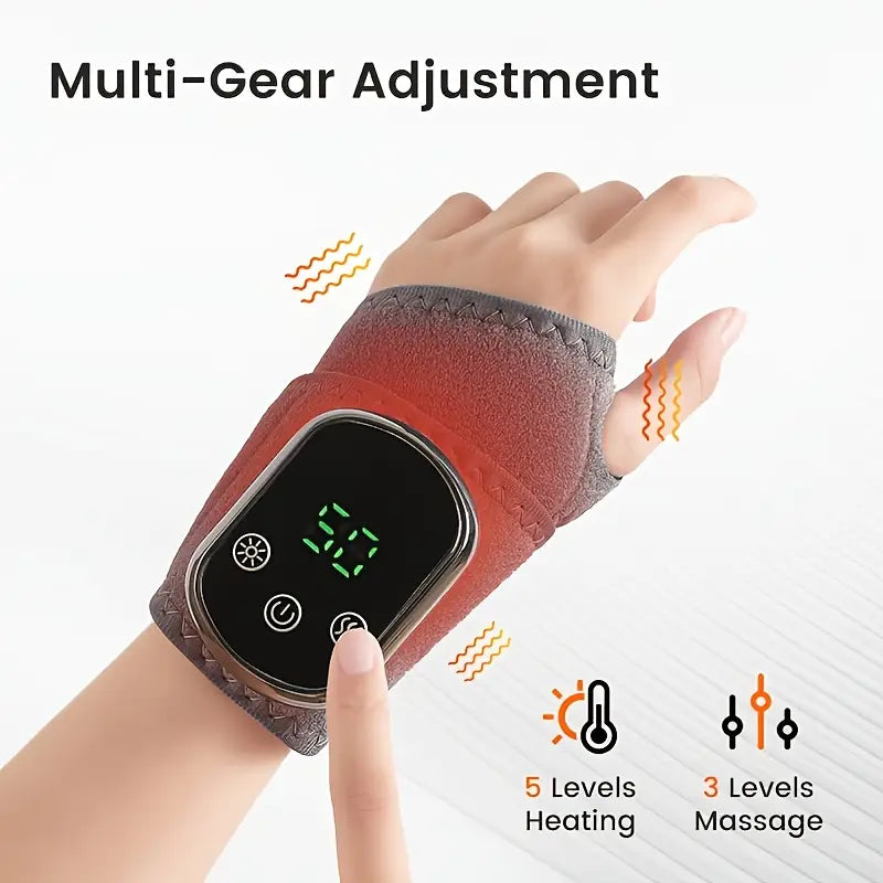 Wrist massager, vibration, hot compress, rechargeable portable, easy to use, simple operation