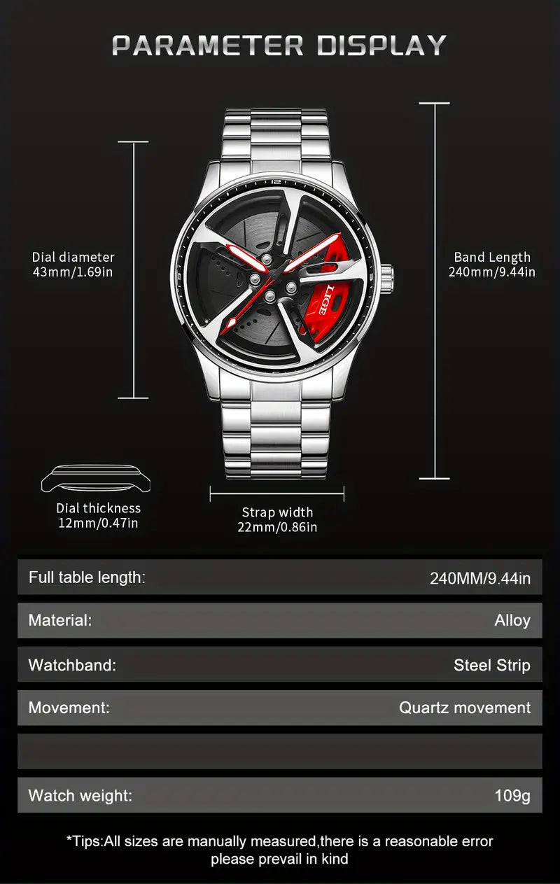 LIGE brand's new 2025 three pin quartz watch for men, sports luminous watch, fashionable multifunctional stainless steel strap watch