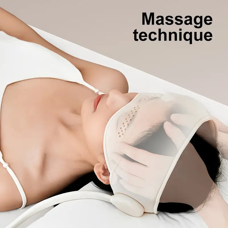 2-in-1 electric air compression vibrator, head massager scalp and eye massager release both hands to press the head electric wireless home head massager