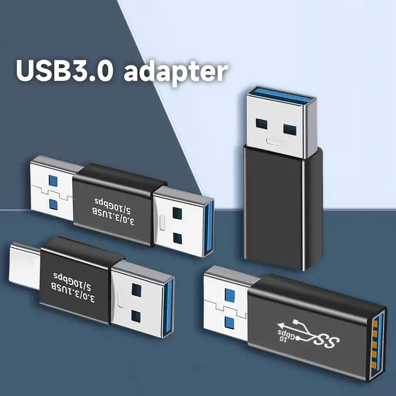 12pcs USB-C to USB 3.0 Adapters - High-Speed Data Transfer & Charging, OTG MiniUSB Power Mode, Compatible with Android & iOS Devices, No Battery Needed, Data Transfer Accessories | Modern USB Design | Compact Size